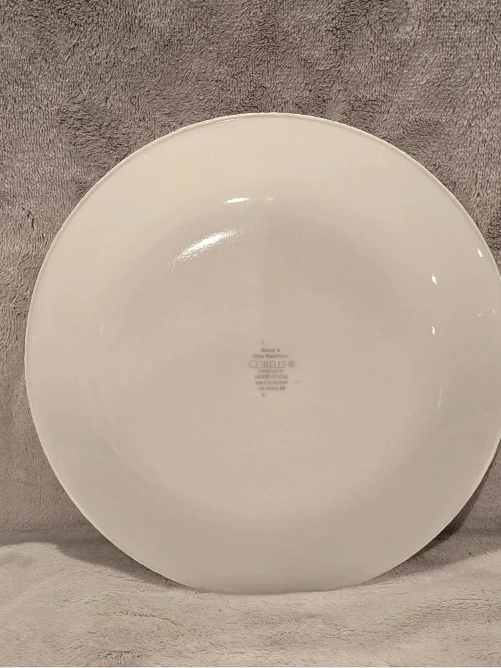 Ceramic Dinner Plate with Lavender Floral Border - White